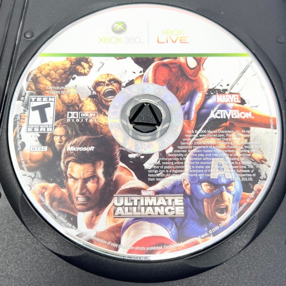 Marvel Ultimate Alliance Xbox 360 Activision Microsoft Superhero Action RPG 2006